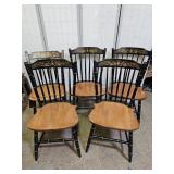 5 Hitchcock Farmhouse Chairs 1 miss match