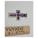 SS Southwest Style Purple Turquoise Pendant
