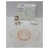 Pink Depression Ware, VTG Chopper Hopper +