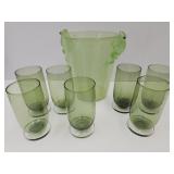 Acrylic Frog Trash Can & Drinking Glasses