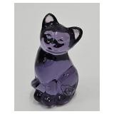Purple Fenton Glass Cat