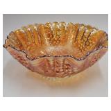 VTG Imperial Carnival  Glass Bowl  10" w