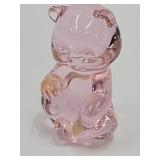 Pink Fenton Glass Teddy Bear
