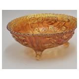 Imperial Carnival Glasss Footed Bowl  7 1/4" w