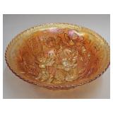 Imperial Rose Carnival Glass 10" w Bowl