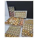 Large Lot- Gold, Pink & Silver Chistmas Ornaments