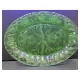 Uranium Glass Platter 10 1/3" Wide