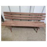 Nice & Sturdy Wood & Cast Iron 6 ft Long Bench