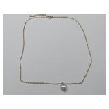 Silver Tone Heart Necklace