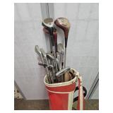 Vintage Golf Clubs & Bag Spaulding & Browning