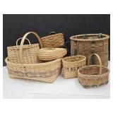 Lot of Signed Baskets Up to  20.5" L