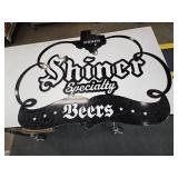 SHINERS BEER Metal Man Cave Beer Sign 38 x 30"h