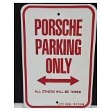 Metal Porsche Sign 12x18"