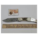 Damascus Knnife & Sacagawea Dollar