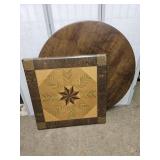 2 Card Tables  Round & Square