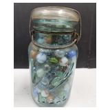 Quart SZ Ball Jar with Marbles