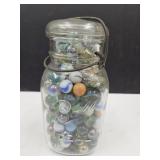 Quart SZ Ball Jar with Marbles