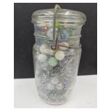 Quart SZ Ball Jar with Marbles
