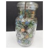 Quart SZ Ball Jar with Marbles