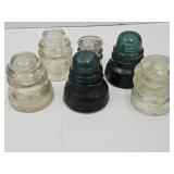 Glass Insulators: 2 Are Chipped