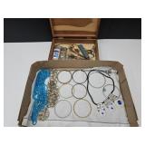 Dresser Box & Costume Jewelry Lot