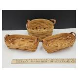3 Longaberger Baskets