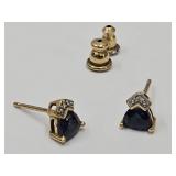 10K Gold Earrings w  Sapphire Stones?