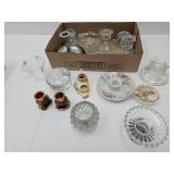 Lot Of Candle Holders Blenko, Occupied Japan +
