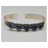 925 Silver Blue Lapis Bracelet