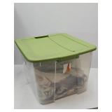 Clear 18 Gal Storage Tote
