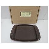 Longaberger Pottery Chocolate Snack Plate