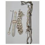 Costume Jewelry Lot Necklaces & Watch Bcbgmaxazria
