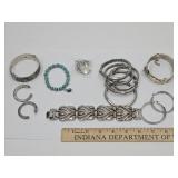 Costume Jewelry Lot Bracelets & Dangle Earrings