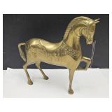 Vintage Brass 9" Long Horse