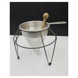 Tomato Strainer With Stand & Pestle