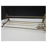 Brass Railroad Wall Mount Rack 35" Long