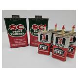 4 Household Oil &  2 Paint Thinner Lot All Full