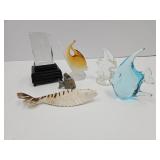 Art Glass Fish Lot: One Signed Italy