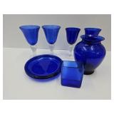 Cobalt Blue Glass Lot