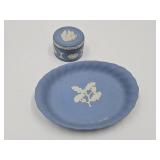 Vintage Wedgewood Trinket Box & 5" Dish
