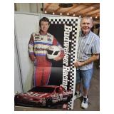Bill Elliot  Budweiser Cardboard Advertising Sign