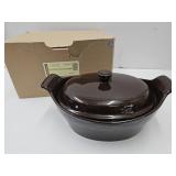 Longaberger Pottery Chocolate Color MED Casserole