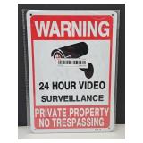 New Warning Aluminum Signs (2) 7" x 10"