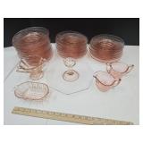 Pink Depression Ware: Glass Party Dish +