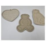 Stone Ware Pampered Chef, Cat, Bear & Heart