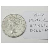 1922 Silver Peace Dollar Coin