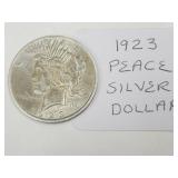 1923 Siver Peace Dollar Coin