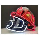 New Firefighter Helmet LED Sign 12" x 10"