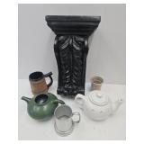 Tea Pots, Mugs & Wall Shelf Home Decor