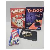 Game Lot: Skip-o, Yahtzee, Taboo +